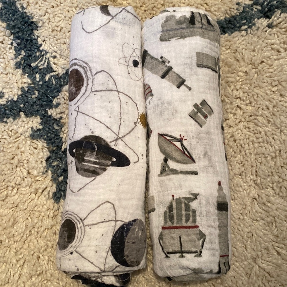 Little Unicorn | Set of 2 Muslin Space Swaddles